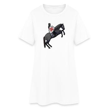 Balai de monture chevaleresque - Robe T-shirt Femme - blanc - Devant