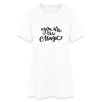 Tu es magique - Magic - Robe T-shirt Femme - blanc - Devant