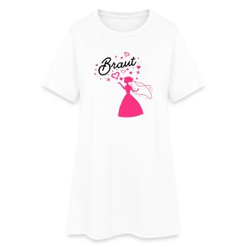 junggesellinnenabschied braut - Frauen T-Shirt-Kleid - Weiß - Vorne