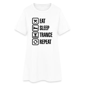 Eat Sleep Trance Repeat - Robe T-shirt Femme - blanc - Devant