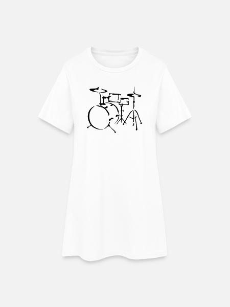 percussions - Robe T-shirt Femme - blanc