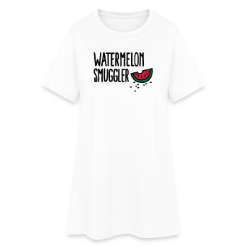 Watermelon smuggler - Robe T-shirt Femme - blanc - Devant