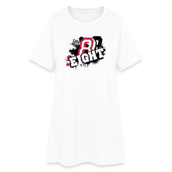 stylisches Nummer Acht Graffiti in 3D - Frauen T-Shirt-Kleid - Weiß - Vorne