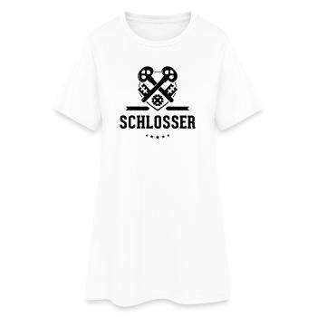 Schlosser Zunftzeichen mit Schriftzug - Frauen T-Shirt-Kleid - Weiß - Vorne