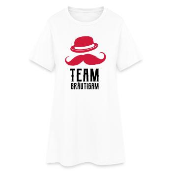 Team Bräutigam, Junggesellenabschied Design - Frauen T-Shirt-Kleid - Weiß - Vorne