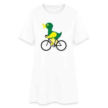bike - Women’s T-Shirt Dress - white - Front