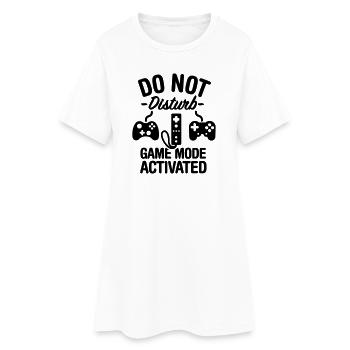 Do not disturb game mode activated - Frauen T-Shirt-Kleid - Weiß - Vorne