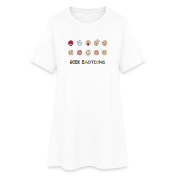 GEEK EMOTIONS - WHITE Text - Women’s T-Shirt Dress - white - Front