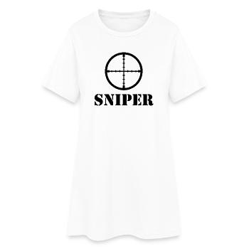 conception de t-shirt sniper Scharfschuetze sniper - Robe T-shirt Femme - blanc - Devant