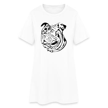 Vieux bouledogue anglais - Robe T-shirt Femme - blanc - Devant