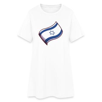 Israeli flag illustration - Women’s T-Shirt Dress - white - Front