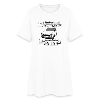  , DDR Kult , Strom und Charakter (25) - Frauen T-Shirt-Kleid - Weiß - Vorne