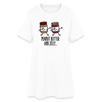 Dabbing dab peanut butter and jelly jar - Robe T-shirt Femme - blanc - Devant