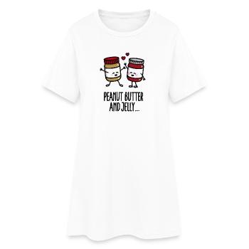 Peanut butter and jelly - Women’s T-Shirt Dress - white - Front