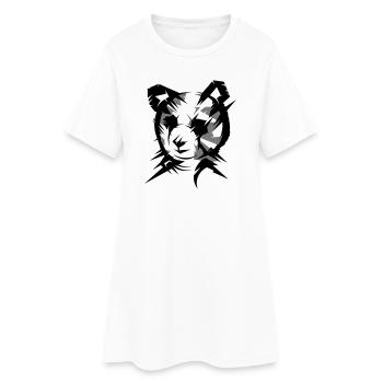 Tête d’ours panda dans le style cubiste - Robe T-shirt Femme - blanc - Devant