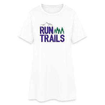 Run Trails - Robe T-shirt Femme - blanc - Devant