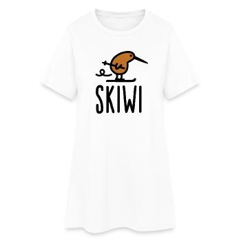 Skiwi marrant kiwi oiseau Nouvelle-Zélande dessin - Robe T-shirt Femme - blanc - Devant