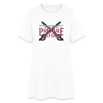 Se préparer à mourir - Robe T-shirt Femme - blanc - Devant