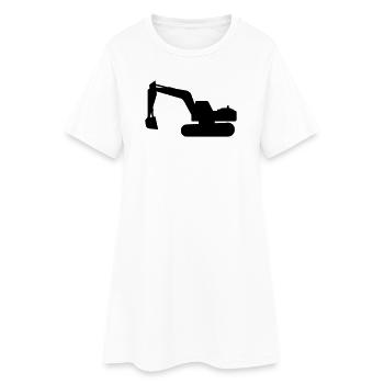 bagger sand arbeit beruf - Frauen T-Shirt-Kleid - Weiß - Vorne