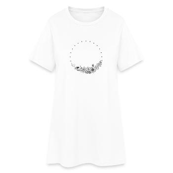 cercle floral - Robe T-shirt Femme - blanc - Devant