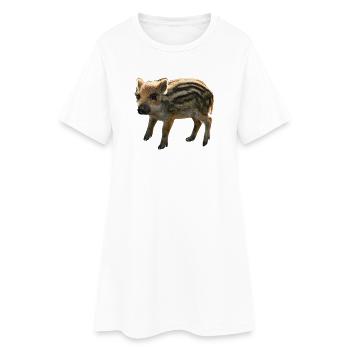 Les motifs animaliers les plus mignons, l’étudiant de première année de face - Robe T-shirt Femme - blanc - Devant