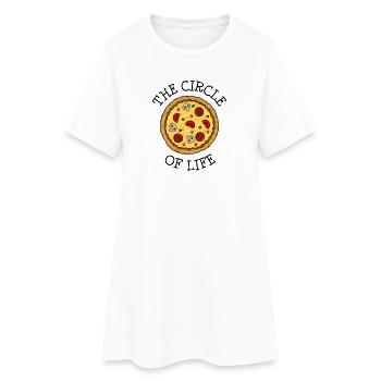 Pizza pizzeria italie alimentaire cuisine drôle énonciations - Robe T-shirt Femme - blanc - Devant