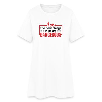 Motocycliste motard motard déclaration drôle - Robe T-shirt Femme - blanc - Devant