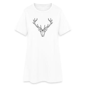 Bois de cerf bois de cerf couleur personnalisable - Robe T-shirt Femme - blanc - Devant