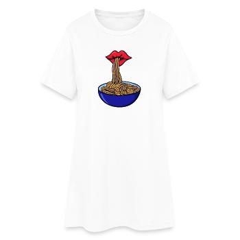 Pâtes spaghetti Asciutta Hunger Italie - Robe T-shirt Femme - blanc - Devant