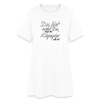 Klopapier lustig Spruch Virus Statement - Frauen T-Shirt-Kleid - Weiß - Vorne