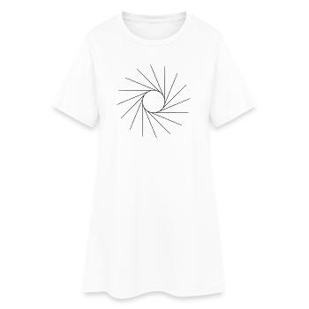 Cool shape, like a sun. - Women’s T-Shirt Dress - white - Front
