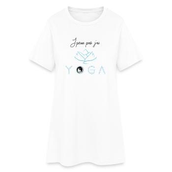 I have YOGA - Women’s T-Shirt Dress - white - Front