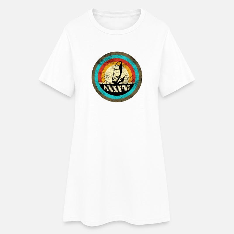 Conception de planche à voile - Robe T-shirt Femme - blanc