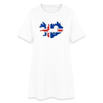 isländer icelandic horse - Robe T-shirt Femme - blanc - Devant