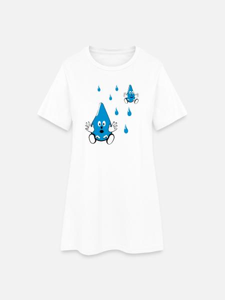 Petits amis goutte d’eau - Robe T-shirt Femme - blanc