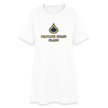 Private First Class - Frauen T-Shirt-Kleid - Weiß - Vorne