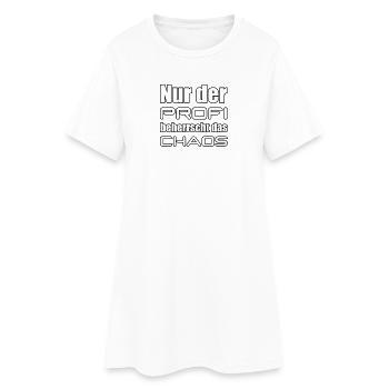 Profi Chaos ADHS Spruch lustig - Frauen T-Shirt-Kleid - Weiß - Vorne