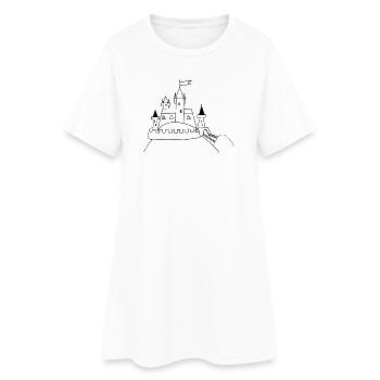 Château - Robe T-shirt Femme - blanc - Devant
