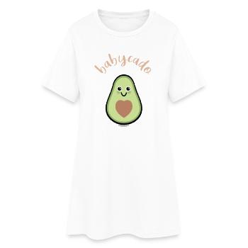 Schwangerschaft Baby Geburt - Frauen T-Shirt-Kleid - Weiß - Vorne