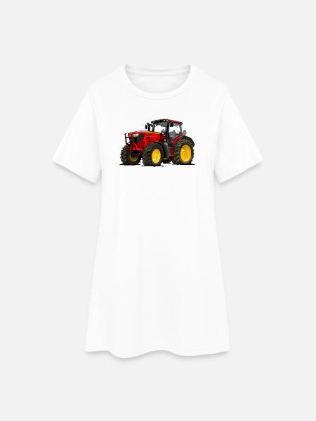 Tractor red - Women’s T-Shirt Dress - white