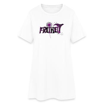 Liberté - Robe T-shirt Femme - blanc - Devant