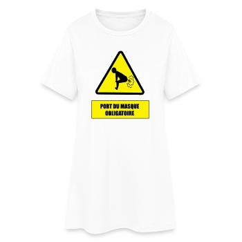 Danger pet - Robe T-shirt Femme - blanc - Devant