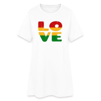 I love Jamaica Reggae Reggae Music Rasta - Women’s T-Shirt Dress - white - Front