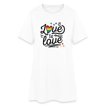 Tolérance Lgbt drapeau arc-en-ciel Gay Fierté Mariage - Robe T-shirt Femme - blanc - Devant