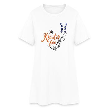 Kräuter Fee, Biene, Umwelt - Frauen T-Shirt-Kleid - Weiß - Vorne