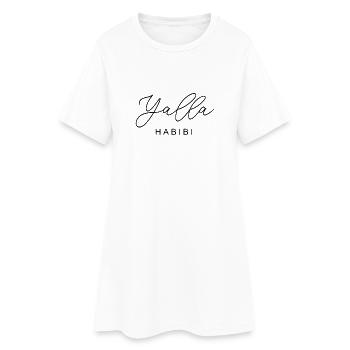 Yalla Habibi Arabe musulman Trésor Islam cadeau - Robe T-shirt Femme - blanc - Devant