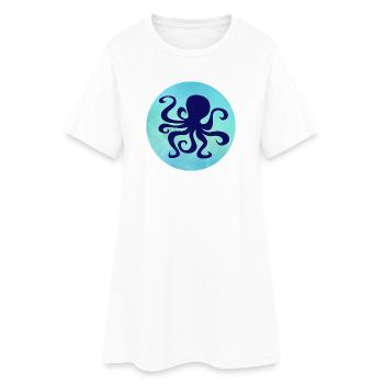 Octopus Octopus Octopus Sea Ocean Summer - Women’s T-Shirt Dress - white - Front