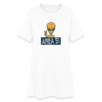 Extraterrestre Paix Area51 T-shirt - Robe T-shirt Femme - blanc - Devant