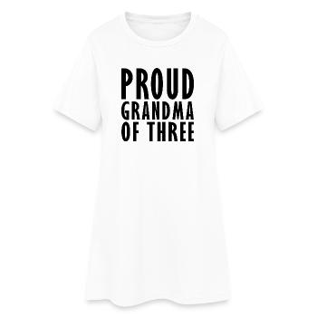 Fière grand-mère de 3 - Robe T-shirt Femme - blanc - Devant