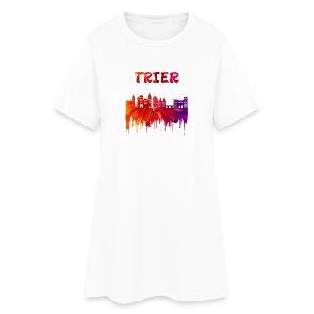 Trier Syline Design / Geschenkidee - Frauen T-Shirt-Kleid - Weiß - Vorne